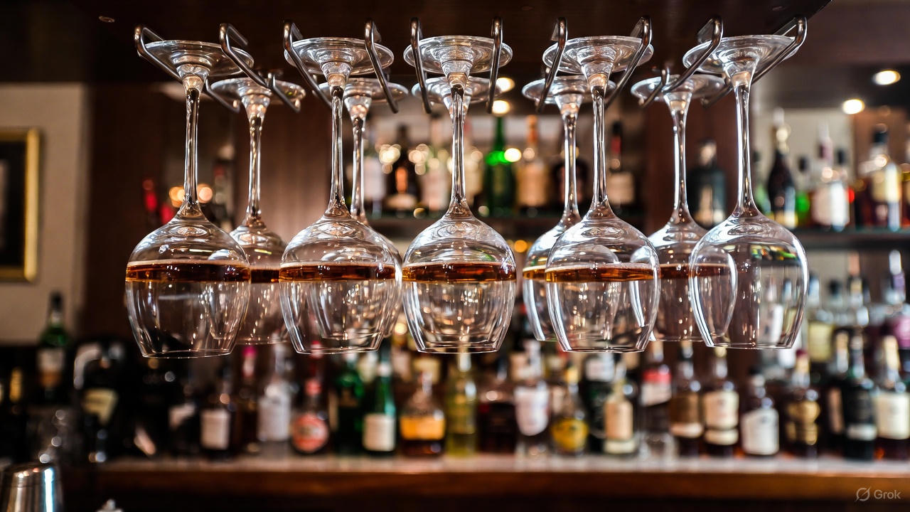 Rangement des verres à Porto, debout ou suspendus ?