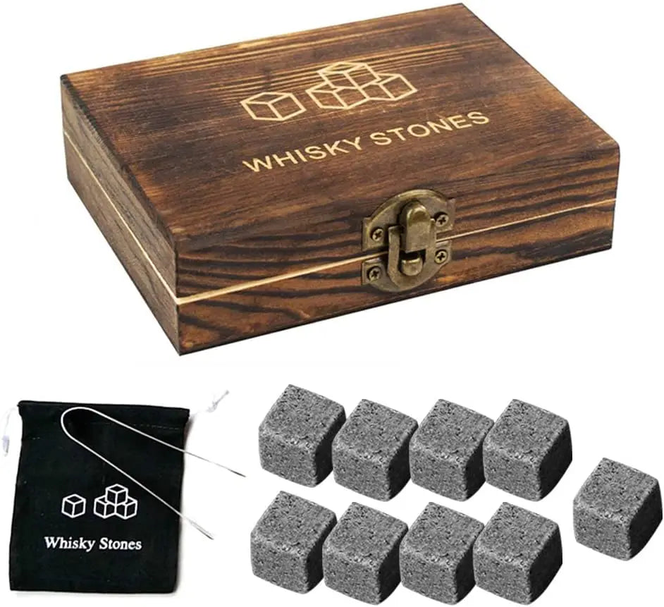 présentation coffret en bois pierre à whisky
