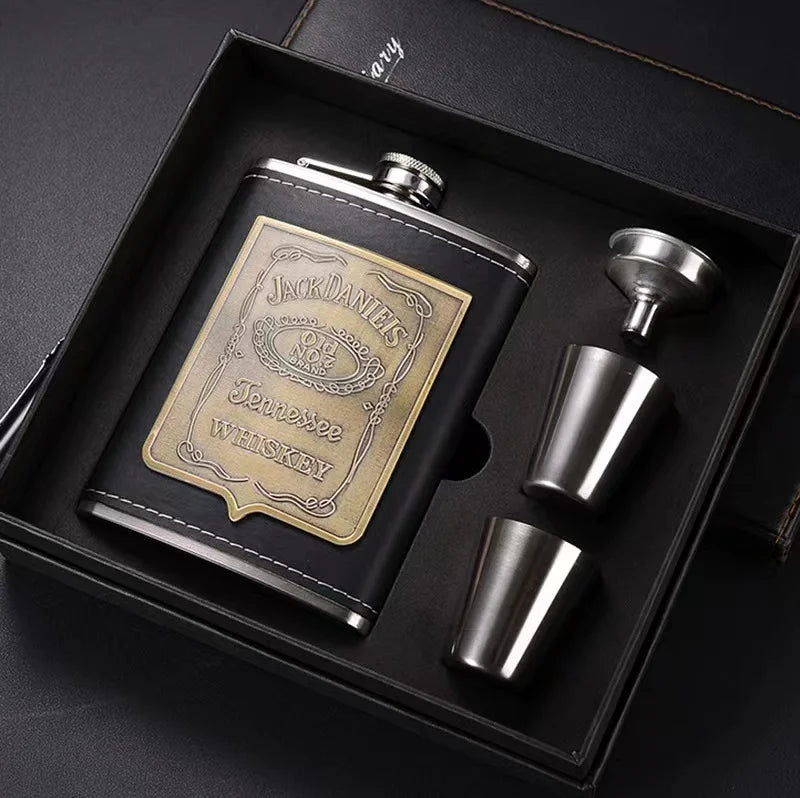 Coffret en cuir et acier Jack Daniel's