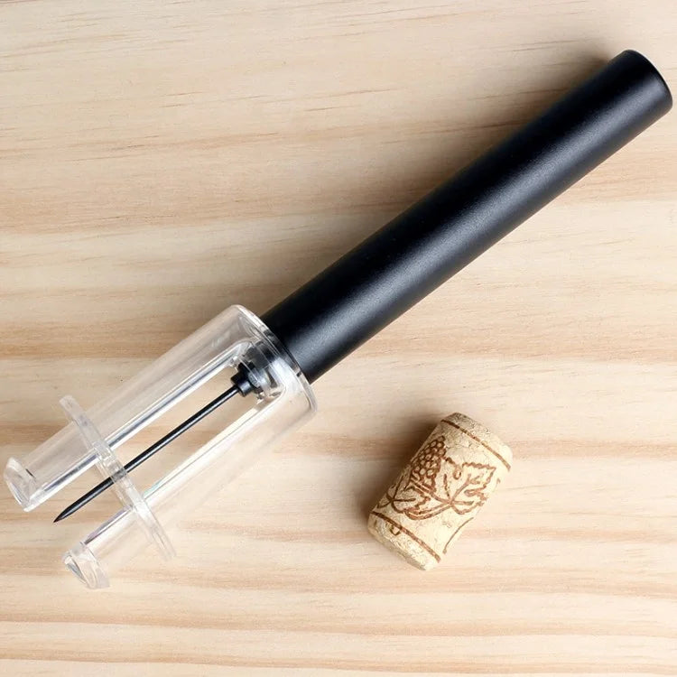 Tire-bouchon à air comprime aiguille acier inoxydable pression bouchon vue latérale