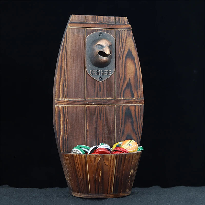 Décapsuleur mural barrique