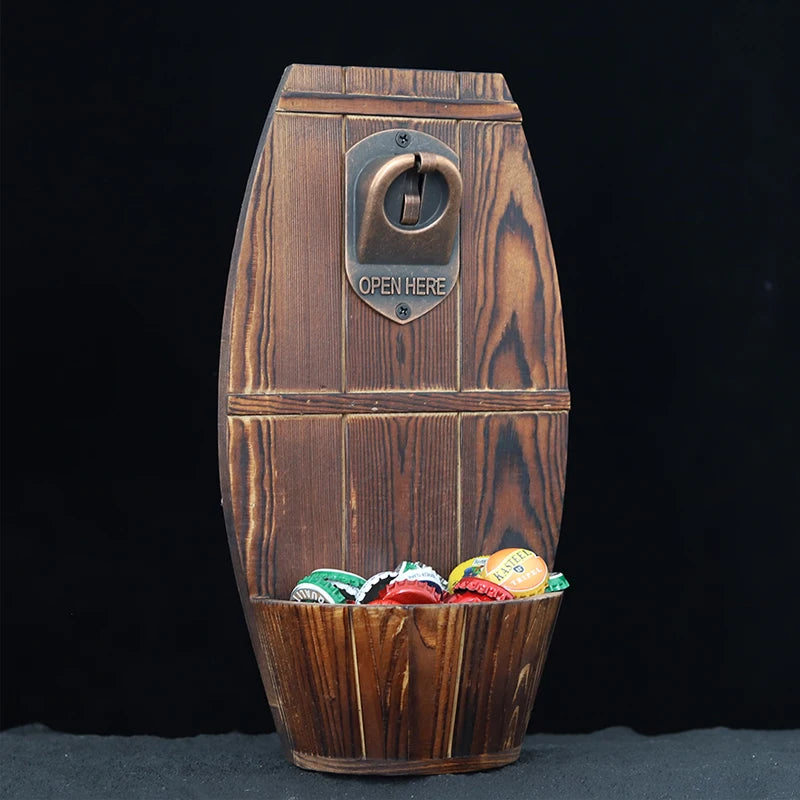 Décapsuleur mural barrique