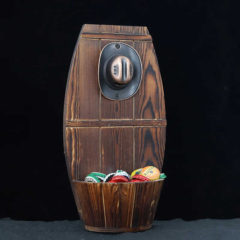 Décapsuleur mural barrique