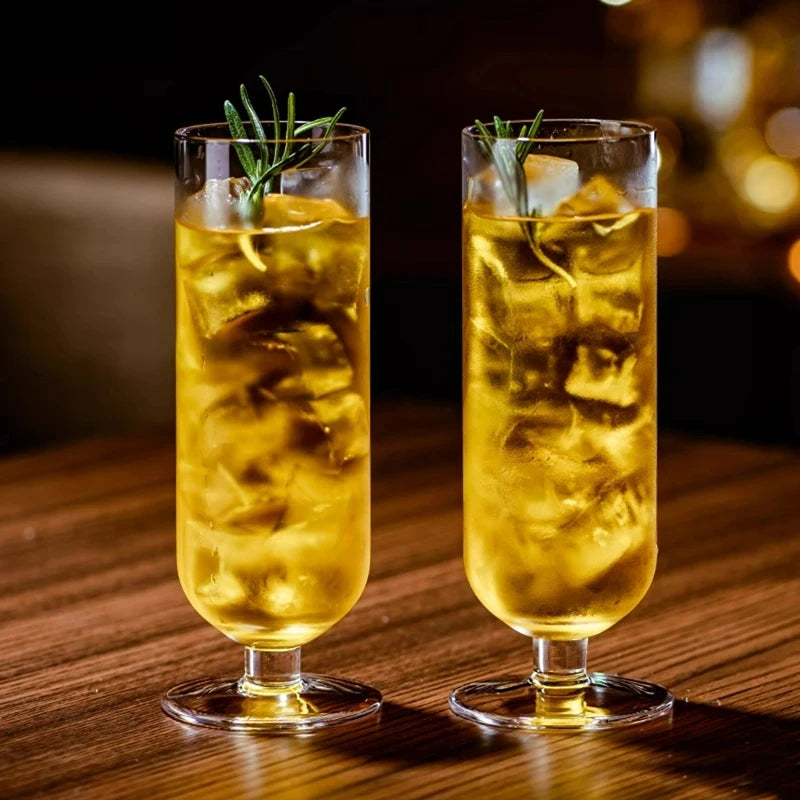 Stemmed long drink glass