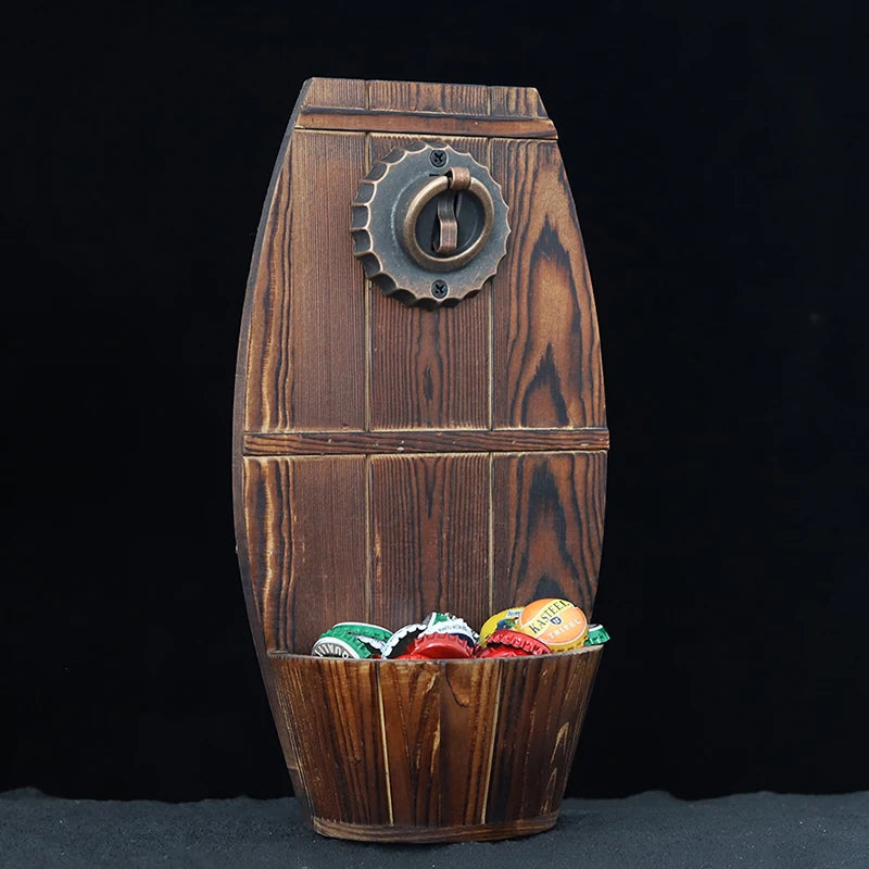 Décapsuleur mural barrique