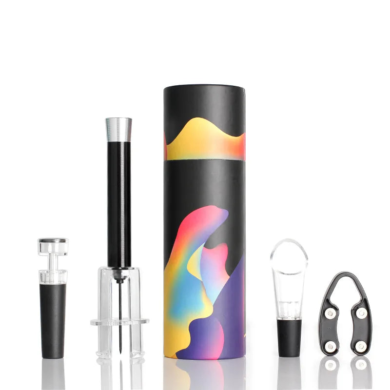 Tire-bouchon à air set 4 pièces coupeur capsule verseur bouchon bar cuisine en acier inoxydable