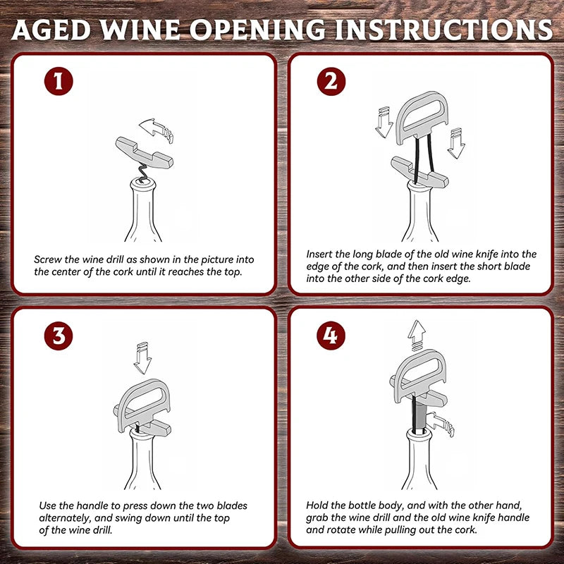 Tire-bouchon bilame fiche d'instruction d'ouverture