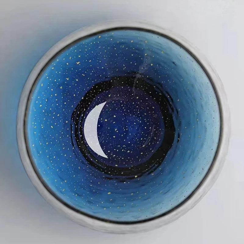 Le verre sake vu du dessus