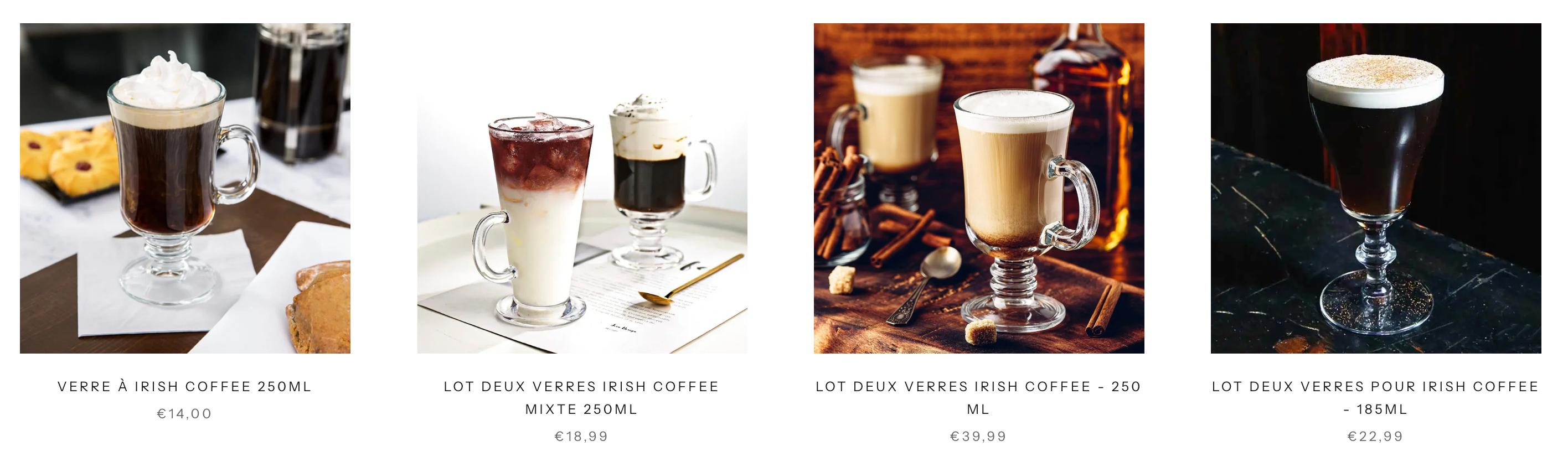 Quels sont les différents types de verres à Irish Coffee ?