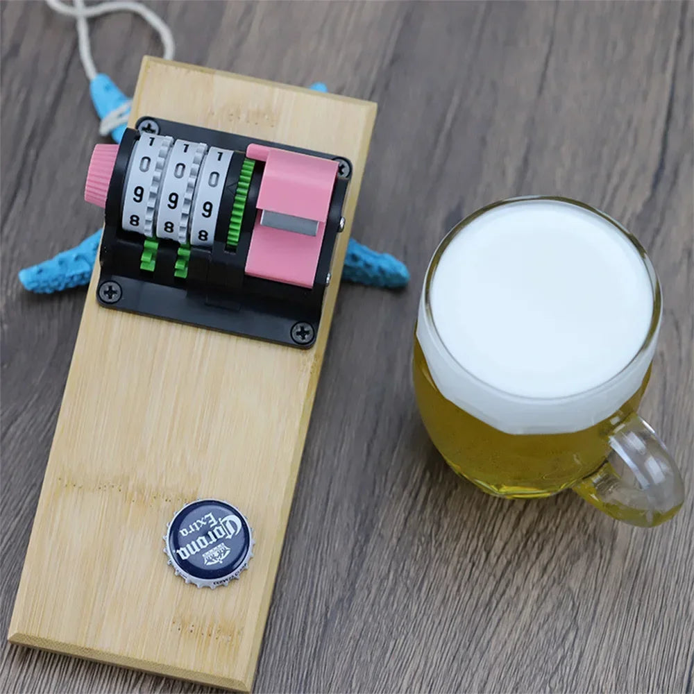 decapsuleur mural avec une biere