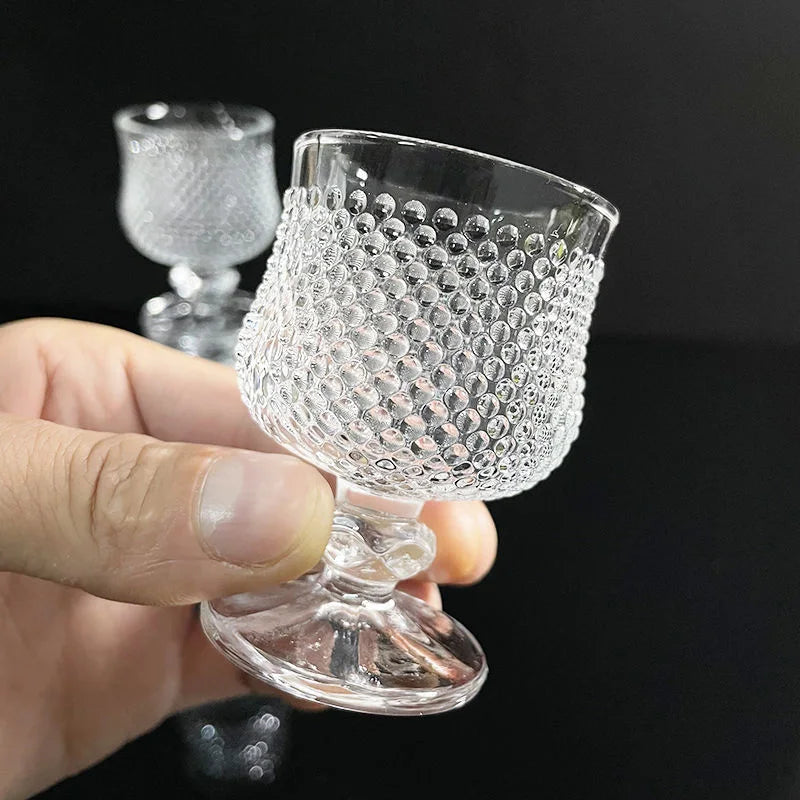 Le détails du verre liqueur
