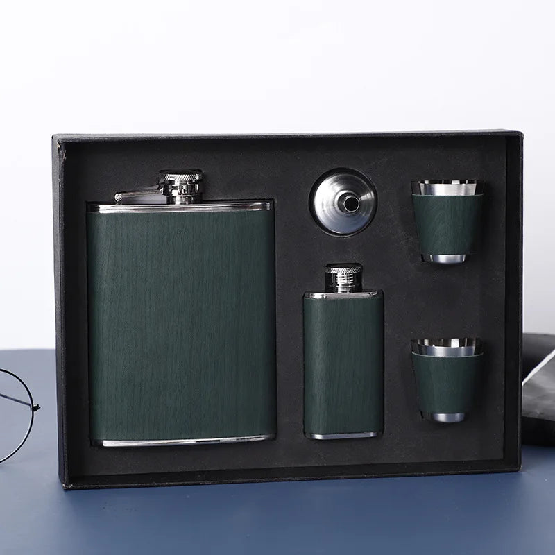Coffret complet flasque alcool