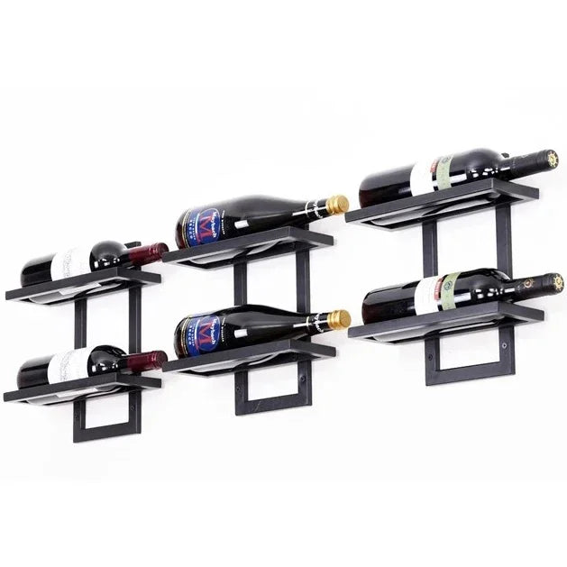 3 supports de deux bouteilles de vin