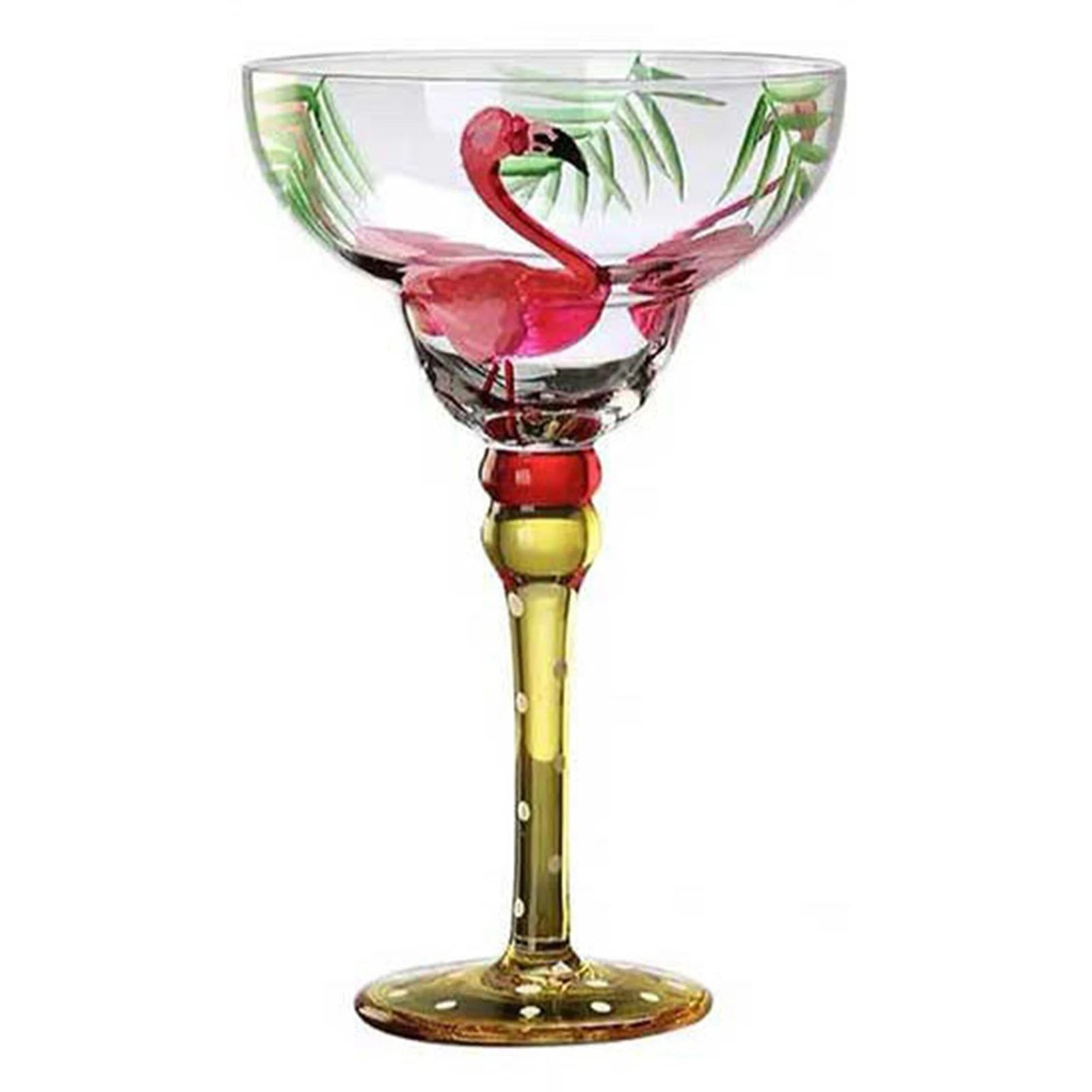 Verre margarita flamand rose sur fond blanc