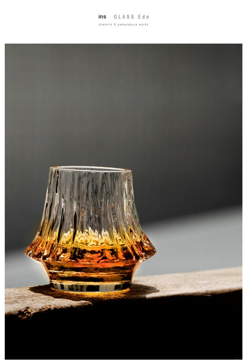 Affiche Verre à whisky japonais Mont Fudji