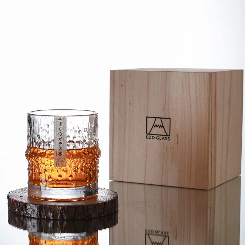 Verre à whisky japonais bambou avec boite